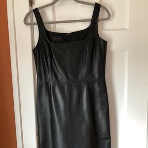 Ralph Lauren BLACK LEATHER dress. Size 8